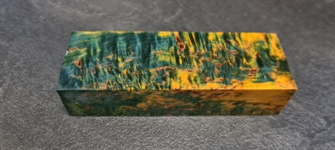 Stabilized curly birch green-yellow limited edition (5GGB)